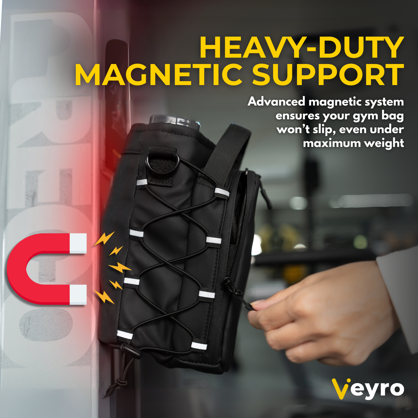 Veyro Magnetic Gym Bag – Hands-Free Workout Companion